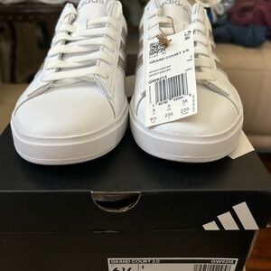 Women’s Adidas Grand Court 2.0 White Leather Shoes